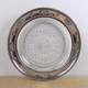 Birks Sterling Silver & Cut Glass Engraved Flowers Tray 11.5 Across Vgc