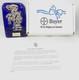 Blenko Art Ixchel Glass Sterling Silver Paperweight, Bayer Pharmacy Mayan God