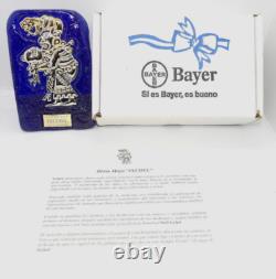 Blenko Art Ixchel Glass Sterling Silver Paperweight, Bayer Pharmacy Mayan God
