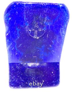 Blenko Art Ixchel Glass Sterling Silver Paperweight, Bayer Pharmacy Mayan God