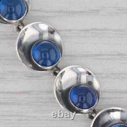 Blue Glass Necklace 15 Choker Vintage Sterling Silver Niels Erik From Denmark