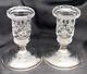 Candleholders Hawkes Cut Glass & Sterling Silver Hallmarked Candlesticks 34 Pwts