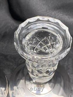CANDLEHOLDERS Hawkes Cut Glass & Sterling Silver Hallmarked CANDLESTICKS 34 PWTS