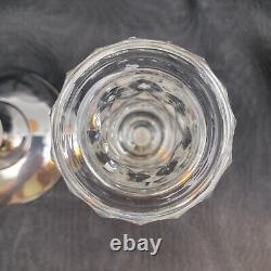 CANDLEHOLDERS Hawkes Cut Glass & Sterling Silver Hallmarked CANDLESTICKS 34 PWTS