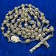 Creed Sterling Silver Filigree Glass Pearl Catholic Rosary Usa