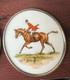Cyril Gorainoff Signed Sterling Silver Rim Horse Milk Glass Coaster Vintage
