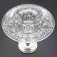 Cambridge Chantilly Compote Acid Etched Glass Sterling Silver Base