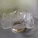 Cambridge Rose Point Etched Glass 7.5 Bowl Wallace Sterling Silver Base #4640