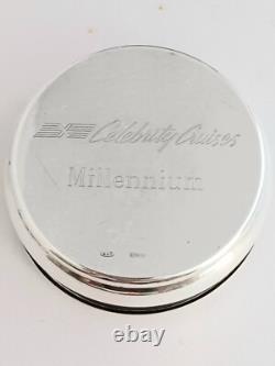 Celebrity Cruise Line Murano Glass Sterling Silver Millennium Trinket Box 2 3/4
