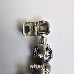Chamilia Sterling Silver Charm Bracelet 22 Charms Mom Friend Hearts Murano Glass