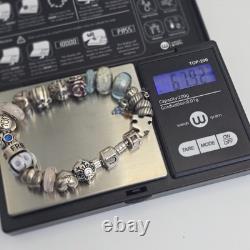 Chamilia Sterling Silver Charm Bracelet 22 Charms Mom Friend Hearts Murano Glass Chamilia Sterling Silver Charm Bracelet 22 Charms Mom Friend Hearts Murano Glass