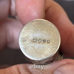 Charles Mappin 1882 London Sterling Silver Glass Ornate Perfume Bottle Antiquehm
