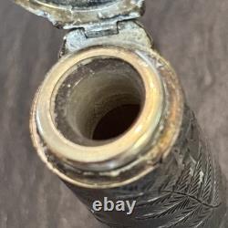 Charles Mappin 1882 London Sterling Silver Glass Ornate Perfume Bottle Antiquehm