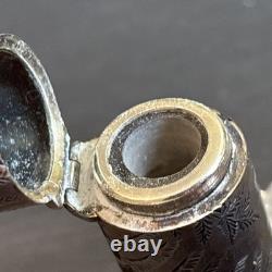 Charles Mappin 1882 London Sterling Silver Glass Ornate Perfume Bottle Antiquehm