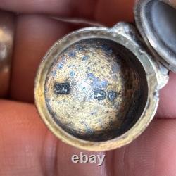 Charles Mappin 1882 London Sterling Silver Glass Ornate Perfume Bottle Antiquehm