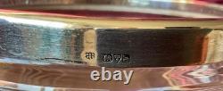 Chester Hallmarks Sterling Silver Rim Cut Glass Bowl. Vintage