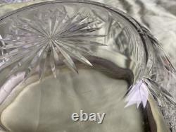 Chester Hallmarks Sterling Silver Rim Cut Glass Bowl. Vintage