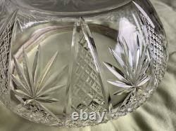 Chester Hallmarks Sterling Silver Rim Cut Glass Bowl. Vintage