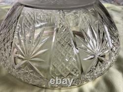 Chester Hallmarks Sterling Silver Rim Cut Glass Bowl. Vintage
