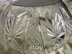 Chester Hallmarks Sterling Silver Rim Cut Glass Bowl. Vintage