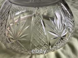 Chester Hallmarks Sterling Silver Rim Cut Glass Bowl. Vintage