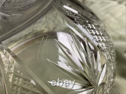 Chester Hallmarks Sterling Silver Rim Cut Glass Bowl. Vintage