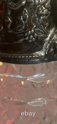 Claret Jug Sterling Silver Cut Crystal Topazio Victorian 925 Portugal Claret Jug Sterling Silver Cut Crystal Topazio Victorian 925 Portugal