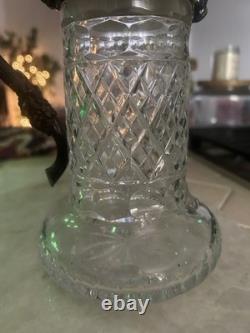 Claret Jug Sterling Silver Cut Crystal Topazio Victorian 925 Portugal