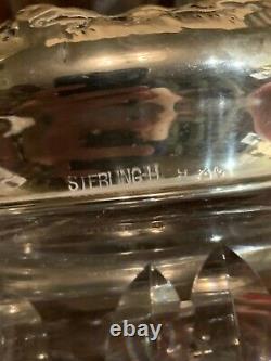 Collection 5 Antique Sterling Silver Glass Vanity Dresser Jars Kirk & Son Other