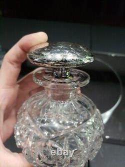 Cologne Bottle Sterling Silver top American Brilliant Cut Glass Pairpoint Nevada