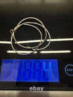 Colorful Sterling Silver Flower Pendant Necklace Italy. 925 Rainbow Glass 17