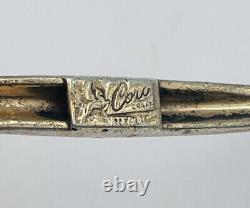 CoroCraft Vintage Sterling Silver Glass Rhinestone Large Arrow Pin