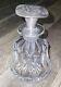 Crystal Glass Decanter With Sterling Silver Vintage