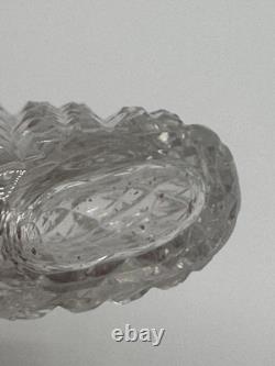 Crystal Sterling Silver Lid Flask Perfume Bottle Cut Glass 5