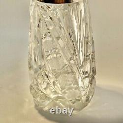 Cut Glass & Sterling Silver Sugar Shaker Castor Suckling Birmingham 1931