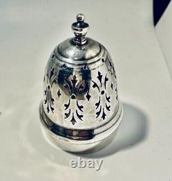 Cut Glass & Sterling Silver Sugar Shaker Castor Suckling Birmingham 1931