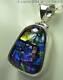 Dichroic Glass 1 1/2 Sterling Silver 0.925 Estate 20 Chain Necklace