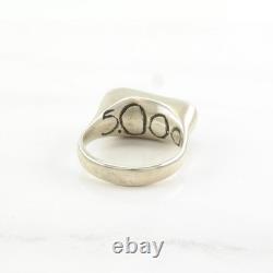 Designer Sea Glass Sterling Silver Ring Size 7