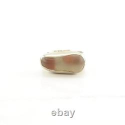 Designer Sea Glass Sterling Silver Ring Size 7