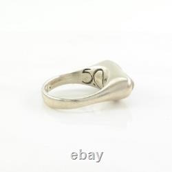 Designer Sea Glass Sterling Silver Ring Size 7