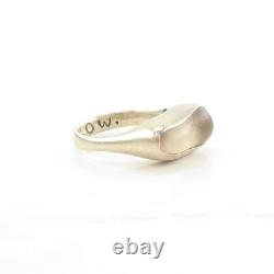 Designer Sea Glass Sterling Silver Ring Size 7