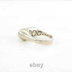 Designer Sea Glass Sterling Silver Ring Size 7