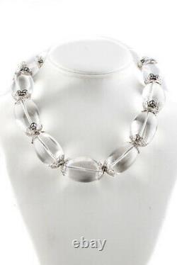 Di MODOLO Womens Sterling Silver Oversized Glass Beaded Necklace