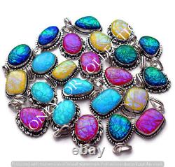 Dichoric Glass Gemstone 925 Sterling Silver Plated Handmade Pendant Jewelry