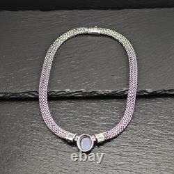 Dog Angel Blue Venetian Glass Intaglio 18K Gold Sterling Silver Necklace