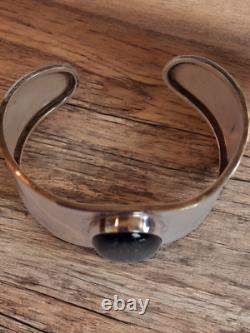 Dominque Dinouart Domingo DDD Art Glass Cuff 925 Sterling Silver Bracelet