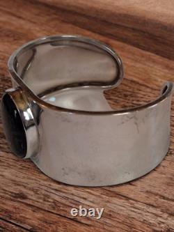 Dominque Dinouart Domingo DDD Art Glass Cuff 925 Sterling Silver Bracelet