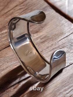 Dominque Dinouart Domingo DDD Art Glass Cuff 925 Sterling Silver Bracelet