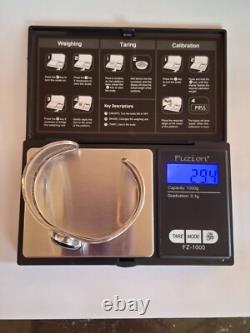 Dominque Dinouart Domingo DDD Art Glass Cuff 925 Sterling Silver Bracelet