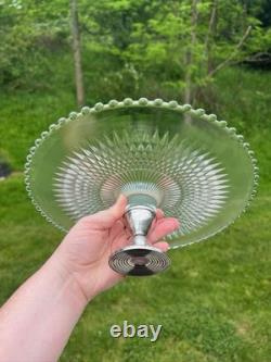 Duchin Sterling Silver Glass Cake & Pie Stand Riser Vintage Williamsburg Estate